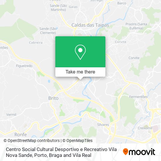 Centro Social Cultural Desportivo e Recreativo Vila Nova Sande mapa