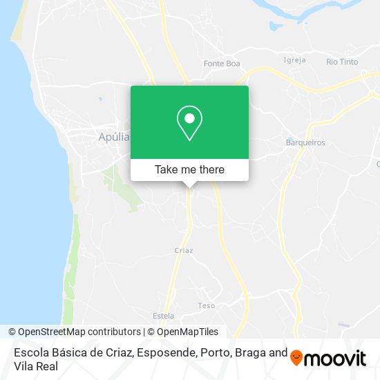 Escola Básica de Criaz, Esposende map