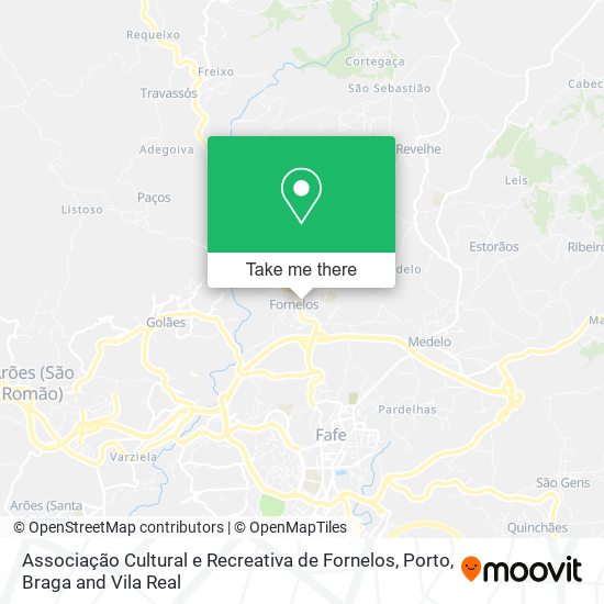 Associação Cultural e Recreativa de Fornelos mapa