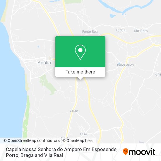 Capela Nossa Senhora do Amparo Em Esposende mapa