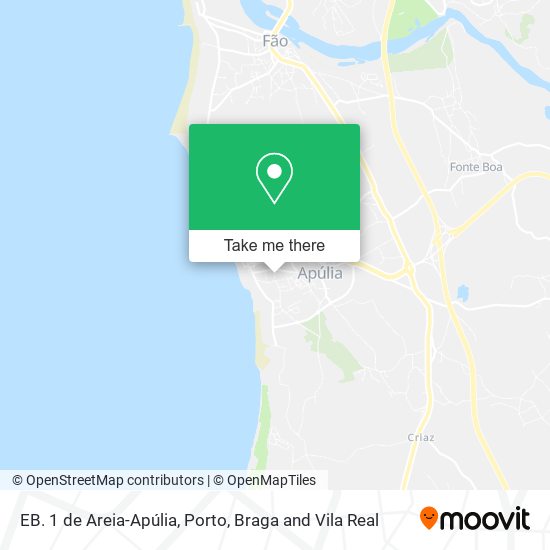 EB. 1 de Areia-Apúlia map