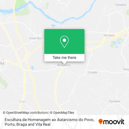 Escultura de Homenagem ao Autarcismo do Povo mapa