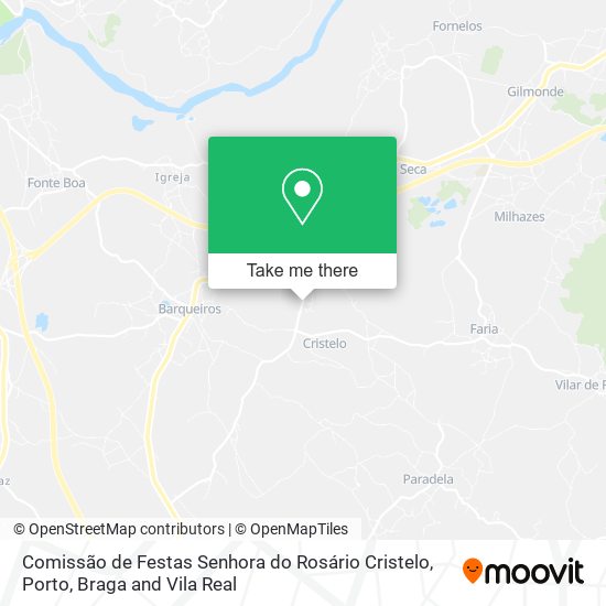 Comissão de Festas Senhora do Rosário Cristelo mapa