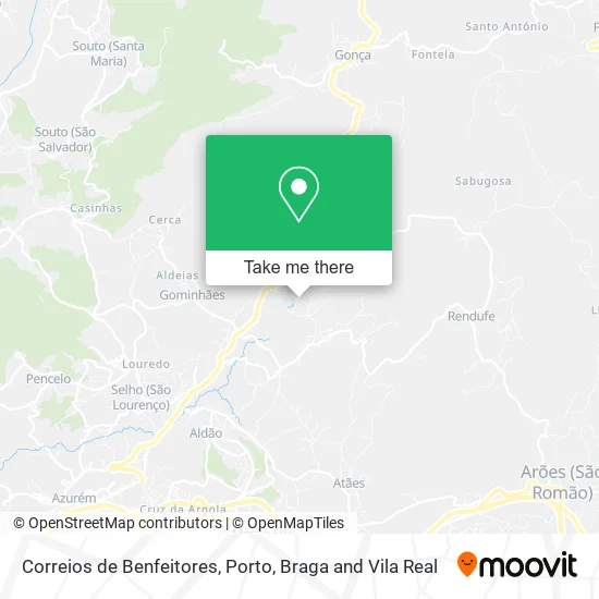 Correios de Benfeitores map