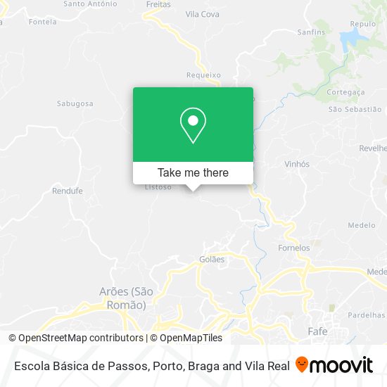 Escola Básica de Passos mapa