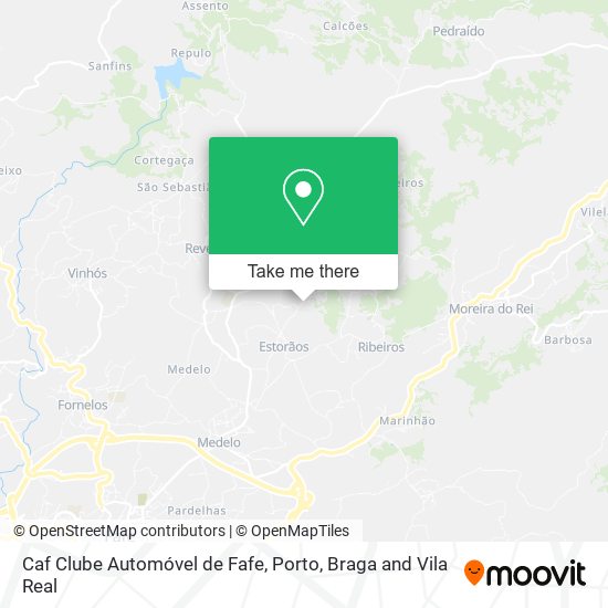 Caf Clube Automóvel de Fafe map