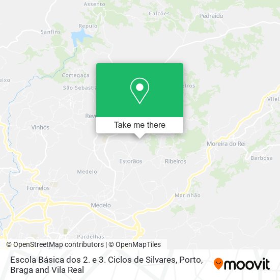 Escola Básica dos 2. e 3. Ciclos de Silvares map
