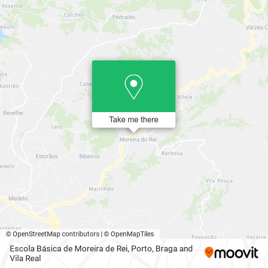 Escola Básica de Moreira de Rei map