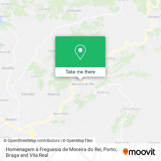 Homenagem à Freguesia de Moreira do Rei map