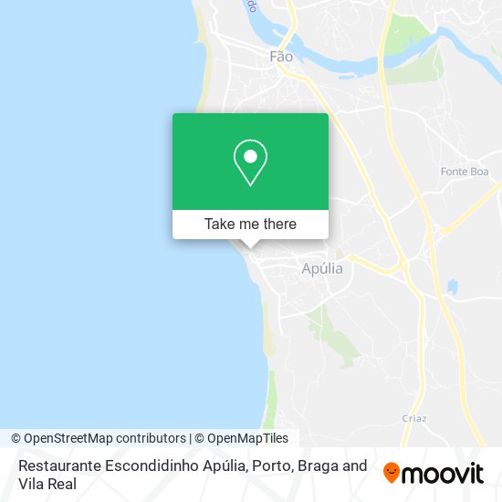 Restaurante Escondidinho Apúlia mapa