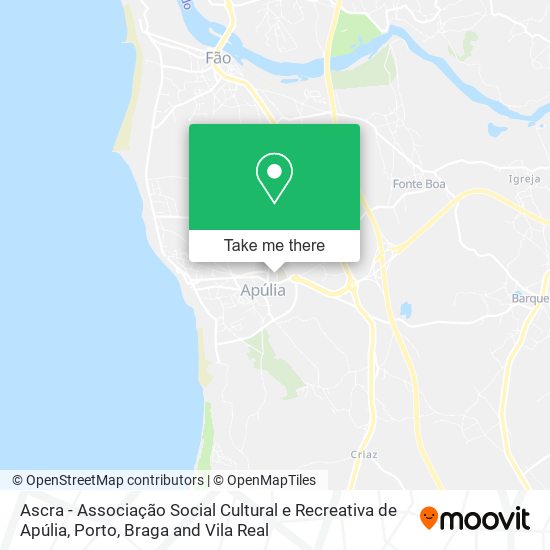 Ascra - Associação Social Cultural e Recreativa de Apúlia map