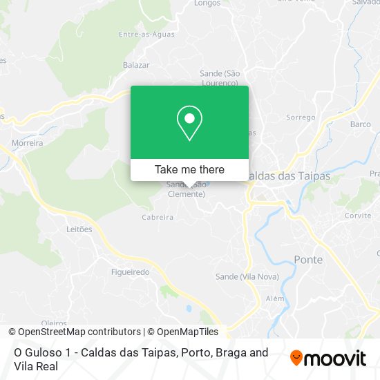 O Guloso 1 - Caldas das Taipas map