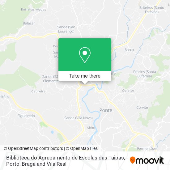 Biblioteca do Agrupamento de Escolas das Taipas mapa