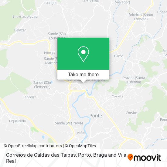 Correios de Caldas das Taipas map