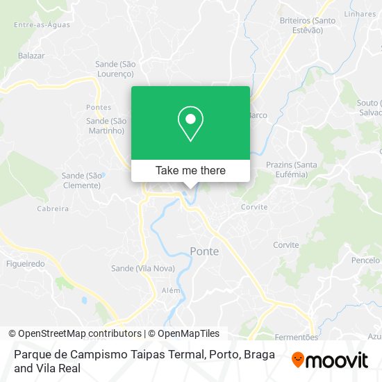 Parque de Campismo Taipas Termal map