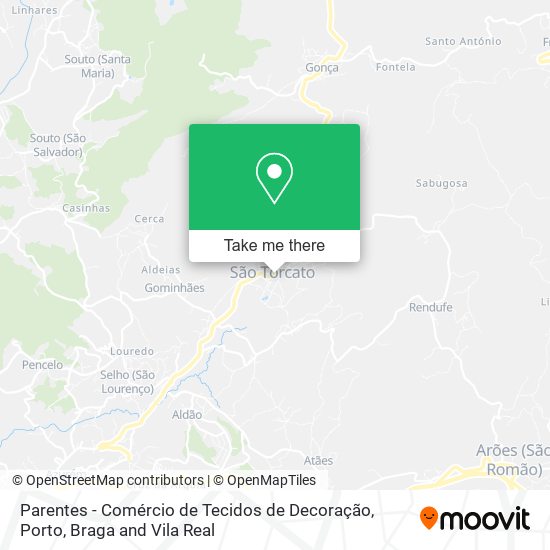 Parentes - Comércio de Tecidos de Decoração map