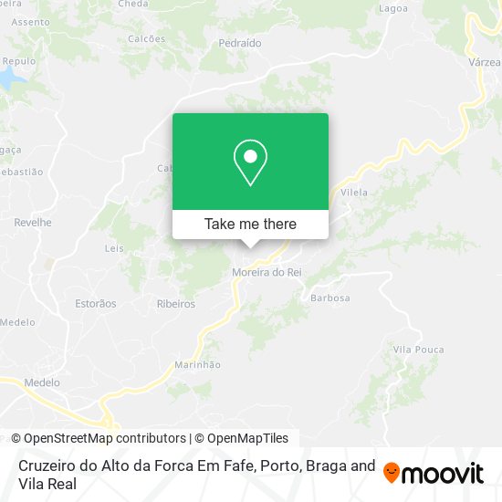 Cruzeiro do Alto da Forca Em Fafe mapa