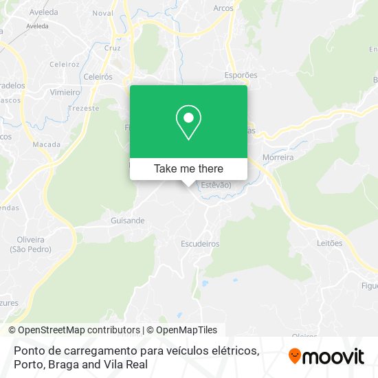 Ponto de carregamento para veículos elétricos mapa