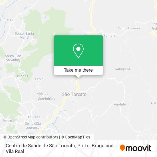 Centro de Saúde de São Torcato mapa