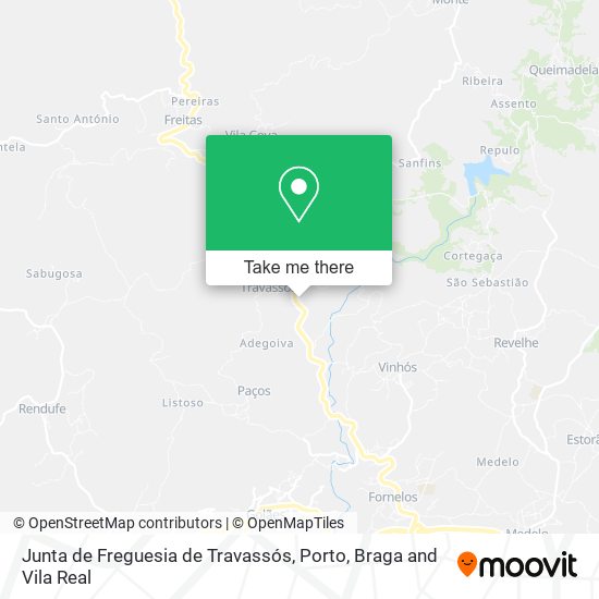 Junta de Freguesia de Travassós map