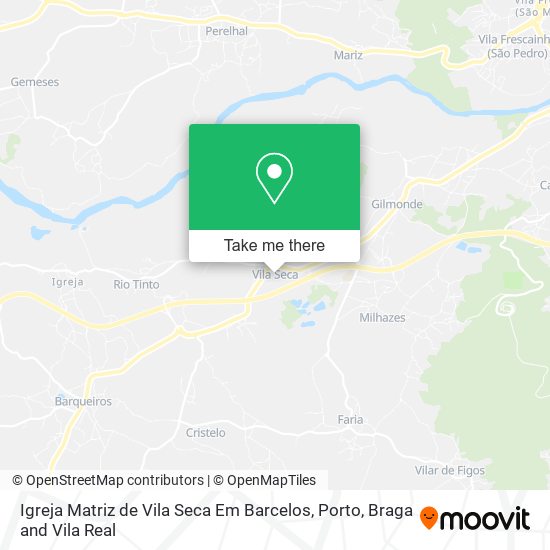 Igreja Matriz de Vila Seca Em Barcelos mapa