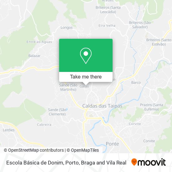 Escola Básica de Donim mapa