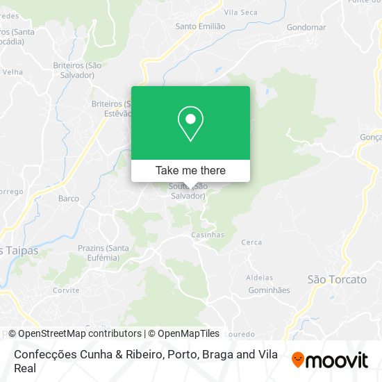 Confecções Cunha & Ribeiro mapa