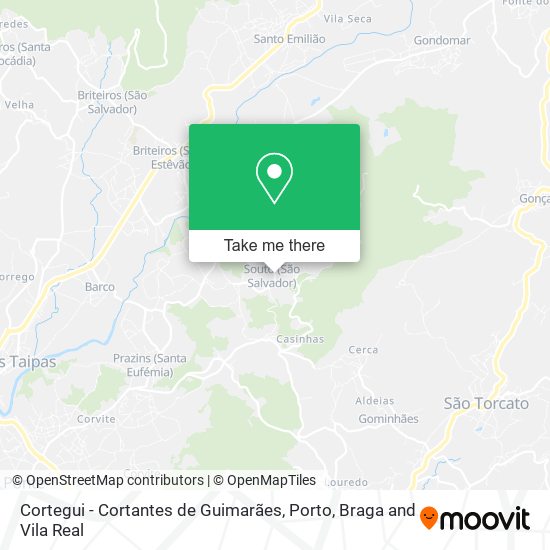 Cortegui - Cortantes de Guimarães mapa