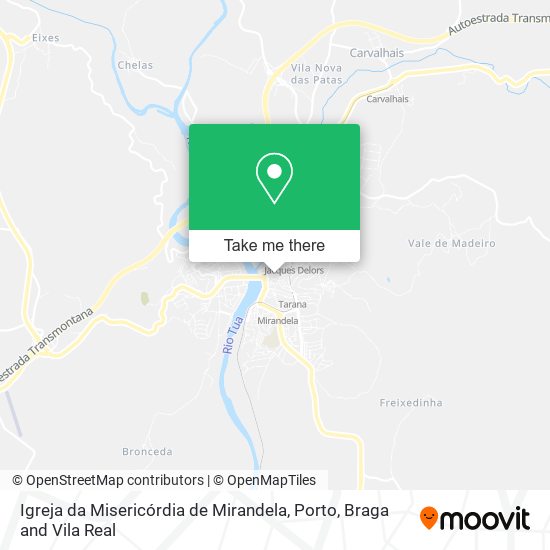 Igreja da Misericórdia de Mirandela mapa