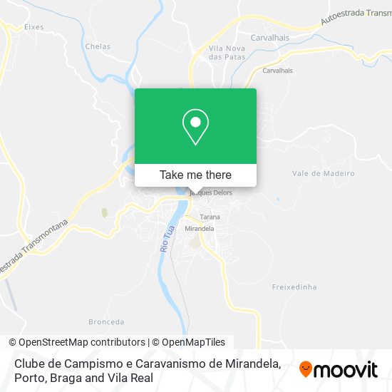 Clube de Campismo e Caravanismo de Mirandela mapa