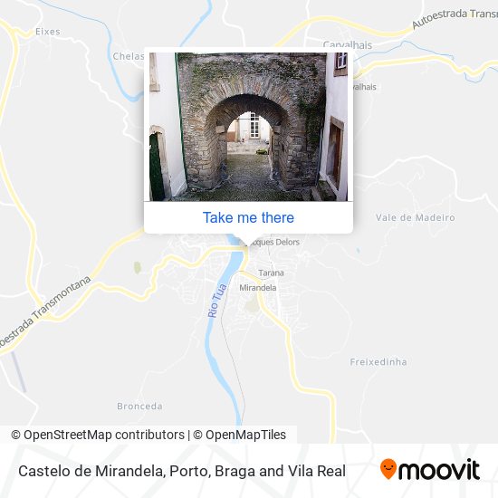 Castelo de Mirandela map