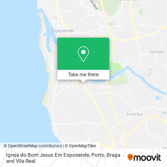 Igreja do Bom Jesus Em Esposende mapa