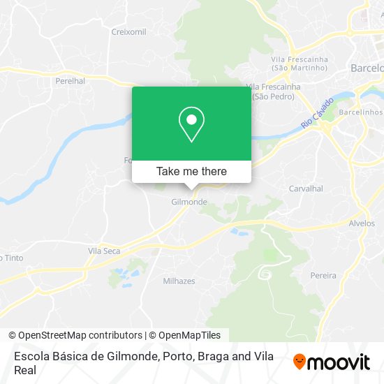 Escola Básica de Gilmonde mapa