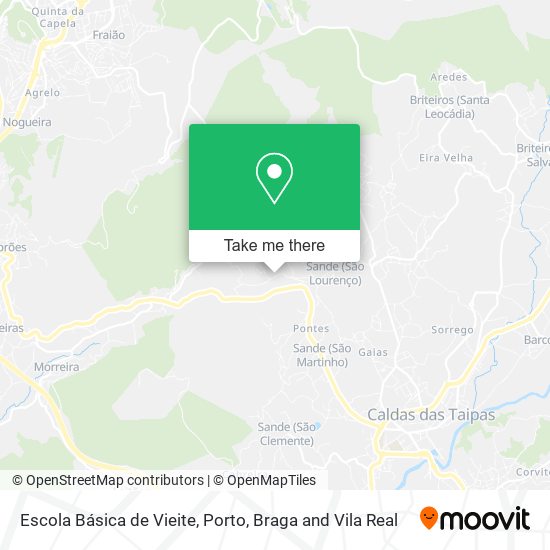 Escola Básica de Vieite mapa