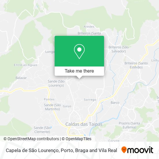 Capela de São Lourenço mapa