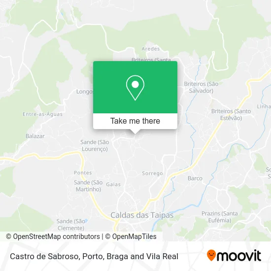 Castro de Sabroso map
