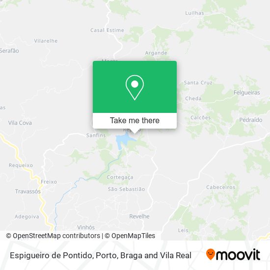 Espigueiro de Pontido mapa
