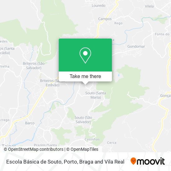 Escola Básica de Souto map