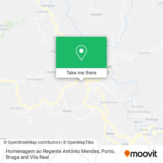 Homenagem ao Regente António Mendes map