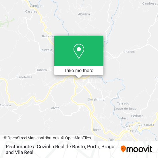 Restaurante a Cozinha Real de Basto mapa