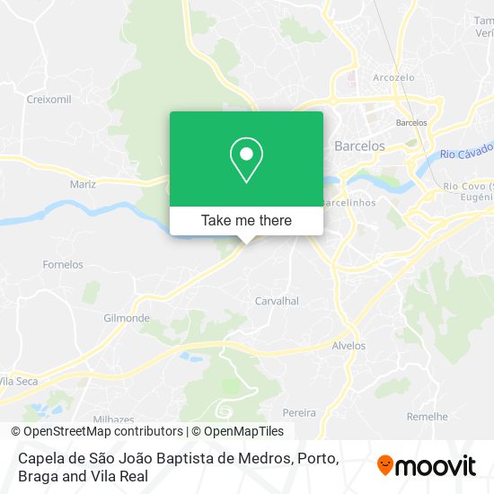 Capela de São João Baptista de Medros mapa