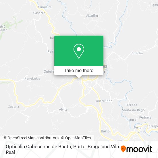 Opticalia Cabeceiras de Basto mapa