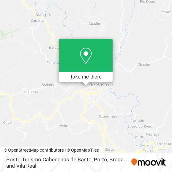 Posto Turismo Cabeceiras de Basto mapa