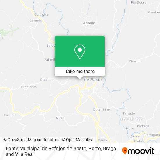 Fonte Municipal de Refojos de Basto map