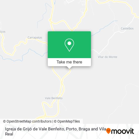 Igreja de Grijó de Vale Benfeito map