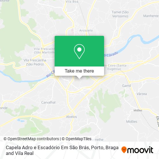 Capela Adro e Escadório Em São Brás mapa
