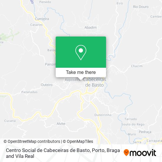 Centro Social de Cabeceiras de Basto mapa