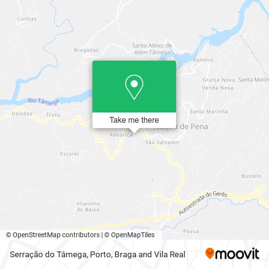 Serração do Tâmega map