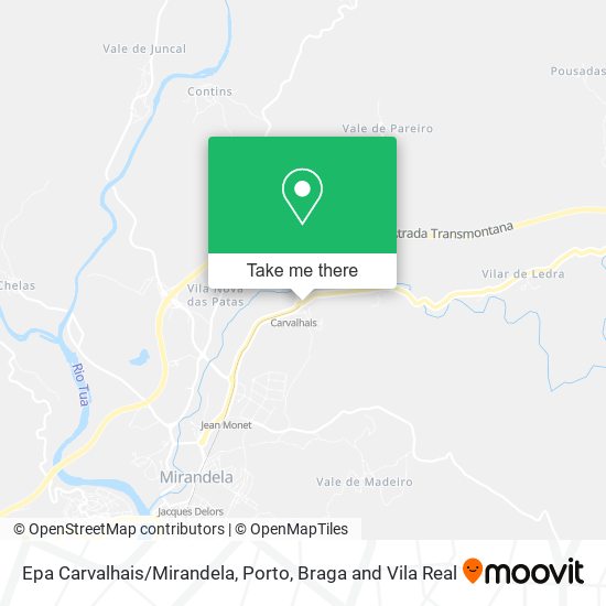 Epa Carvalhais/Mirandela map