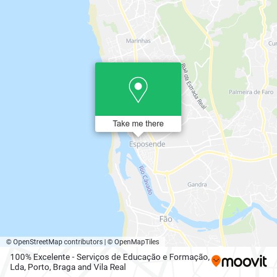 100% Excelente - Serviços de Educação e Formação, Lda map